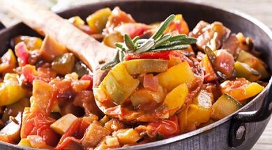 Guiso de verduras para gota